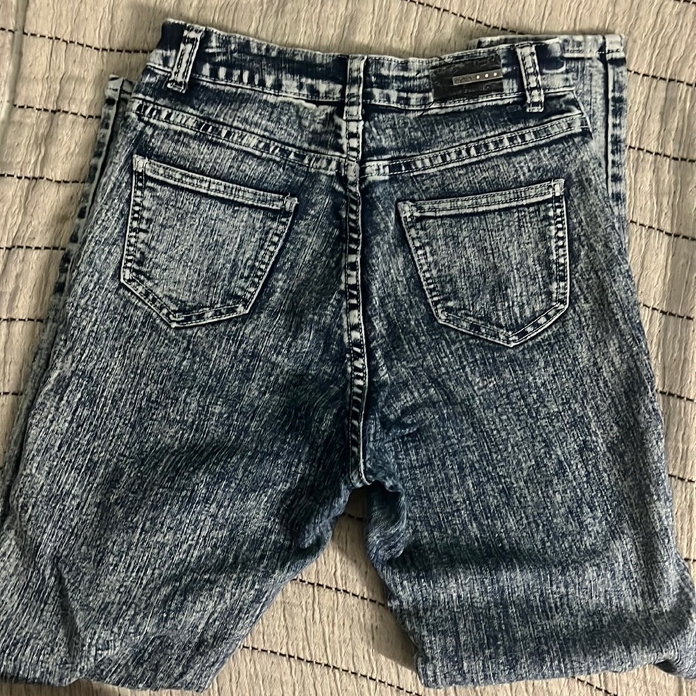 High Waisted Ripped Blue Jeans - Picture 3 of 5